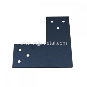 Black Powder Coated Metal Wood Post L Bracket